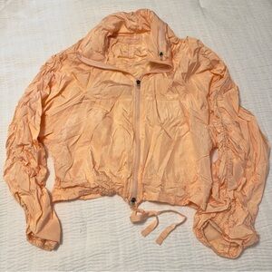 Free People Movement Way Home Packable Peach Jacket Wind Breaker size Medium